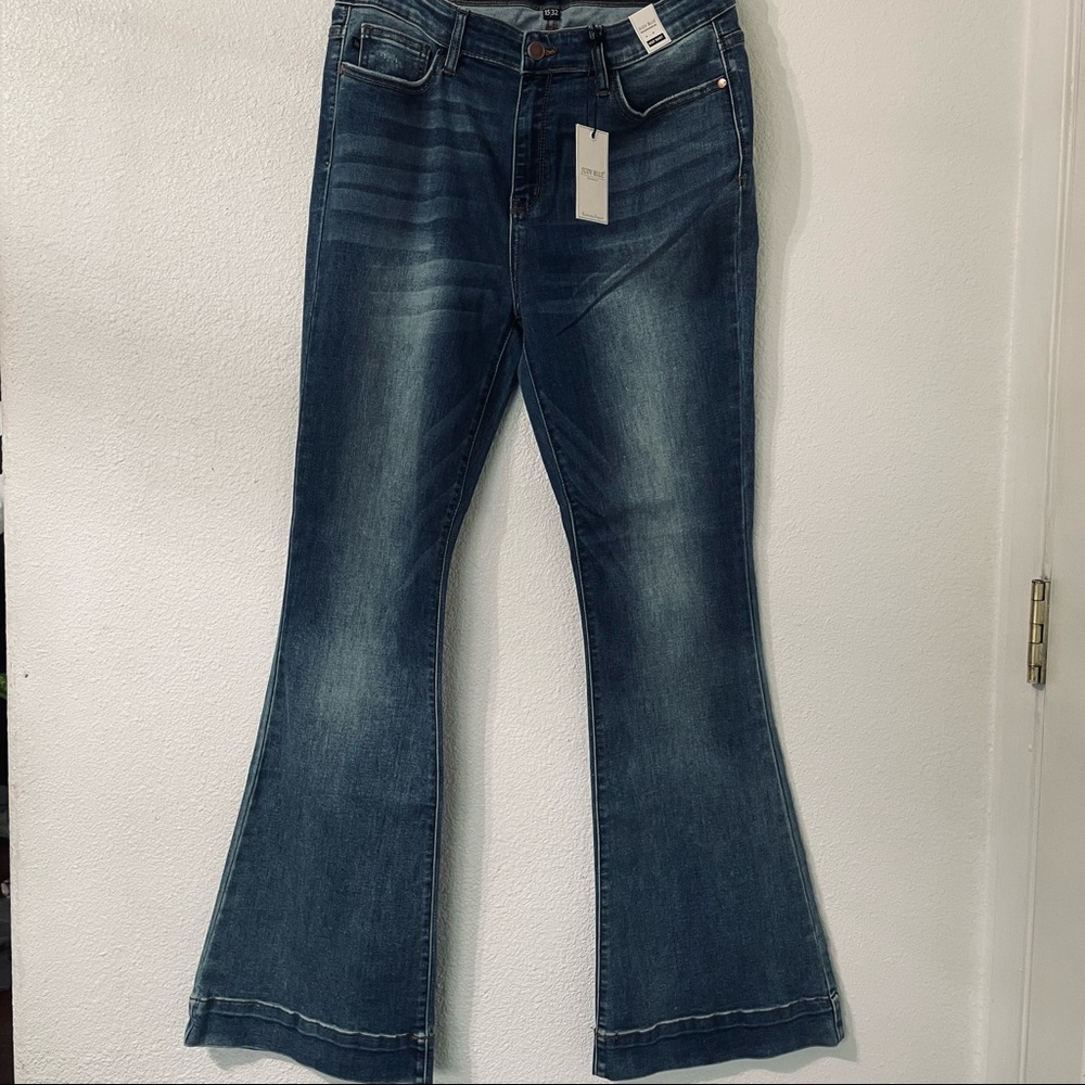 Judy Blue High Waist Trouser Flare Jeans NWT